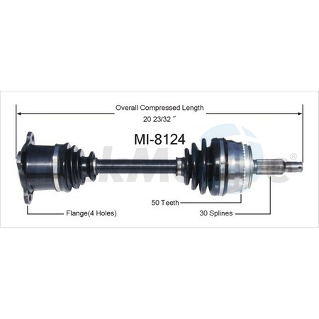 Surtrack Axle Cv Axle Shaft, Mi-8124 MI-8124